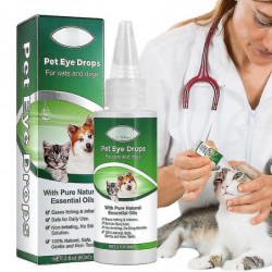 Dog Eye Drops For Pet Eye Wash, Relieve Pink Eye, Allergy, Eases Itching Dog Cat Conjunctivitis Eye Drops