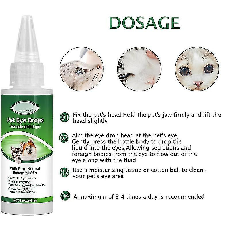 Dog Eye Drops For Pet Eye Wash, Relieve Pink Eye, Allergy, Eases Itching Dog Cat Conjunctivitis Eye Drops