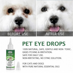 Dog Eye Drops For Pet Eye Wash, Relieve Pink Eye, Allergy, Eases Itching Dog Cat Conjunctivitis Eye Drops