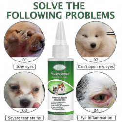 Dog Eye Drops For Pet Eye Wash, Relieve Pink Eye, Allergy, Eases Itching Dog Cat Conjunctivitis Eye Drops