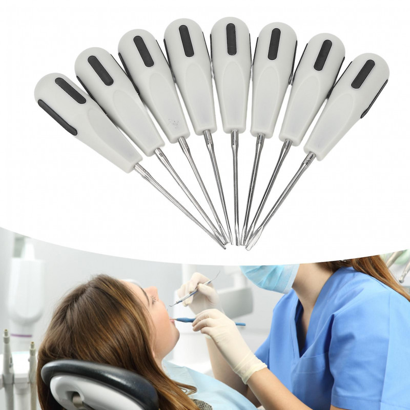 2 sets 8pcs Dental Elevator Stainless Steel Surgical Root Extraction Luxating Elevator Dental Supplies For Dentist