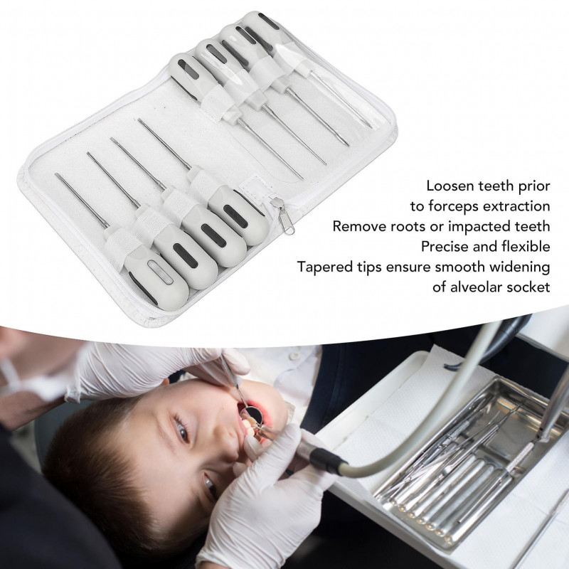 2 sets 8pcs Dental Elevator Stainless Steel Surgical Root Extraction Luxating Elevator Dental Supplies For Dentist