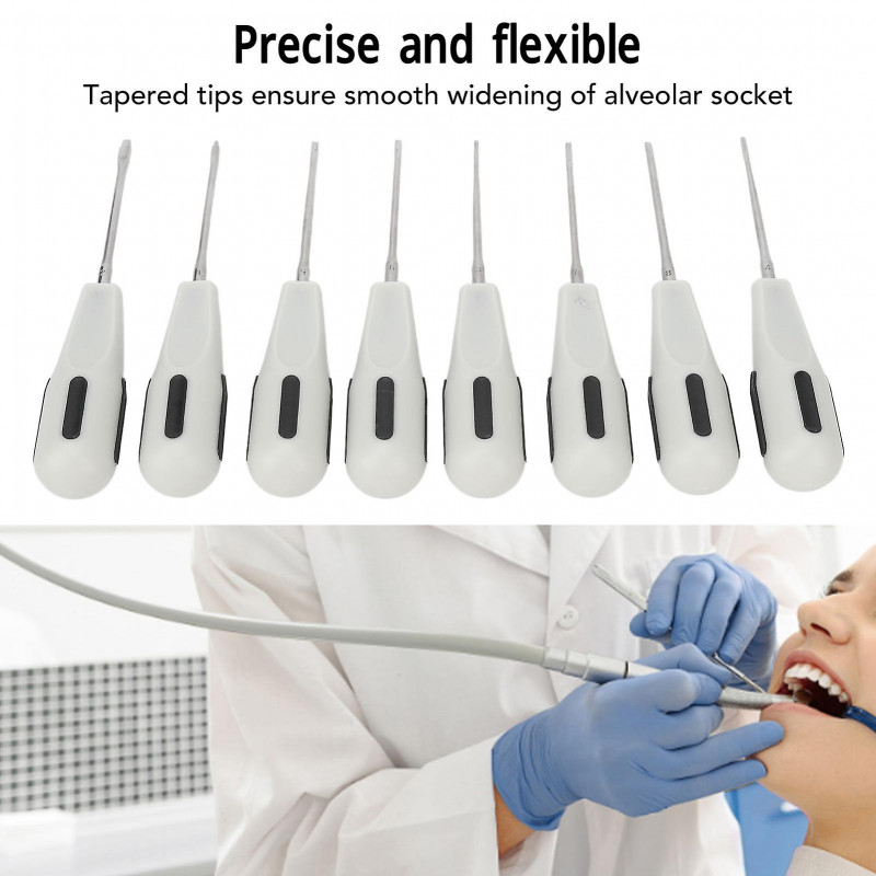 2 sets 8pcs Dental Elevator Stainless Steel Surgical Root Extraction Luxating Elevator Dental Supplies For Dentist
