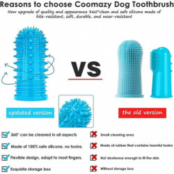 Upgraded Toothbrush For Dogs, 4pcs 360 Full-surrounded Bristles Pet Finger Toothbrushes For Dogs Cat Tooth Plaque, [...]