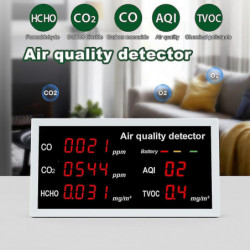 Co Co2 Hcho Tvoc Aqi Tester Detector Led Digital Indoor Outdoor Air Quality Monitor Gas Analyzer