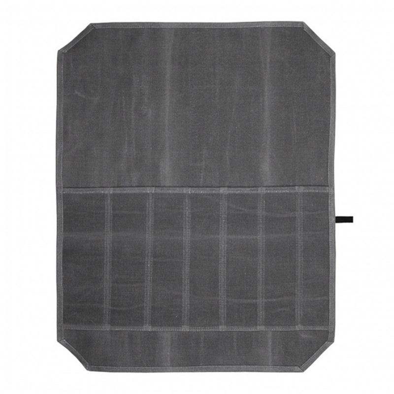 7 Slots Waxed Canvass Knives Roll Bag Practical Cutting Tools Holder Bag for Camping Cooking