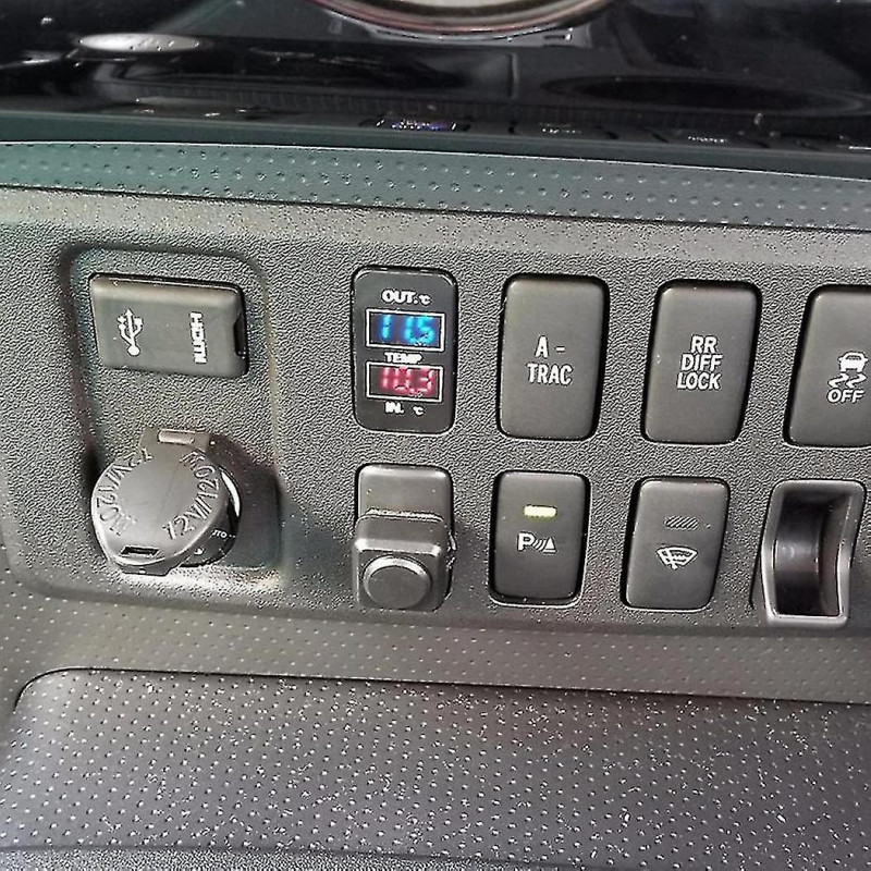 Dual Temperature Display Inside And Outside The Car Dual Temperature Sensor For Corolla Prado Prius