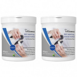 2pcs Yegbong Pet Dents Finger Wipes Dog Mauvaise haleine, Tartre Et Jaune Nettoyage Soins bucco-dentaires Doigts [...]
