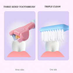 YALINA Brosse à dents trois faces 418 Adulte Violet YALINA Brosse à dents trois faces 418 Adulte Violet