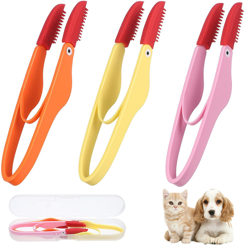 3 Pcs Pet Tear Marks Brushes Dog Eye Cleaner Dog Tear Stain Remover Dog Eye Comb Pet Bunny Rat Supplies