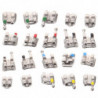 20 Pcs Acier Inoxydable Supports D’accolade Mini Oral Brace Brackets Métal Dents Brackets Fournitures Dentaires