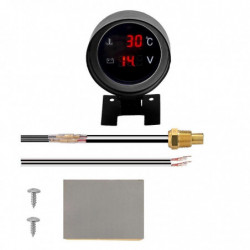 Upgraded Car Truck Lcd Gauges Water Temperature & Voltage Monitors Easy To Install & Stable Performances Easy Installs