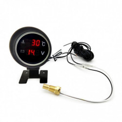 Upgraded Car Truck Lcd Gauges Water Temperature & Voltage Monitors Easy To Install & Stable Performances Easy Installs