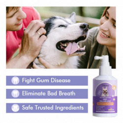 Pet Oral Cleanser Spray 50ml Pour Pet Dogs Cats Pet Portableno Brushing Pet Oral Care Spray