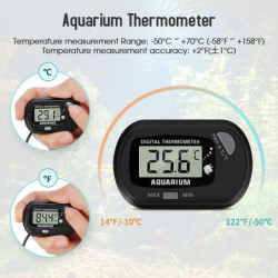 Lcd Digital Aquarium Hermometer With Suction Cups And Waterproof Probe For Aquarium Fish Tank, Vivarium Reptile [...]
