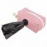 Large Capacity Dog Poop Bag Dispenser with Zipper, Matte Finish - Sakura Pink Large Capacity Dog Poop Bag Dispenser with Zipper, Matte Finish - Sakura Pink