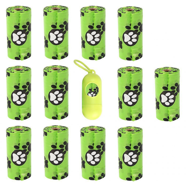Dog Poop Bags With Dispenser Unscented Home Using 12 Rolls Dispenser