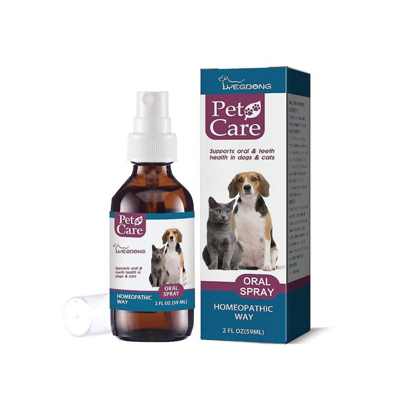 Pet Dental Spray For Dogs Teeth Freshed Breath Without Brushing 2fl.oz