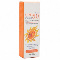 1.8 Oz Face Sunscreen Lotion SPF50PA+++ Moisturizing UV Protection Vitamin C Physical Sunscreen for Women Men
