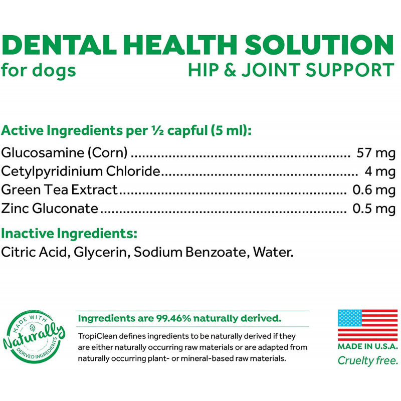 TropiClean Fresh Breath Advanced Whitening Oral Care Water Additive for Dogs Skin and Coat