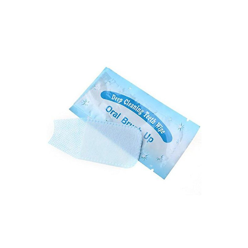 100pcs Teeth Whitening Textured Finger Teeth Wipes Brush Ups Dental Clean Pre/post Whitening For Tooth Cleaning