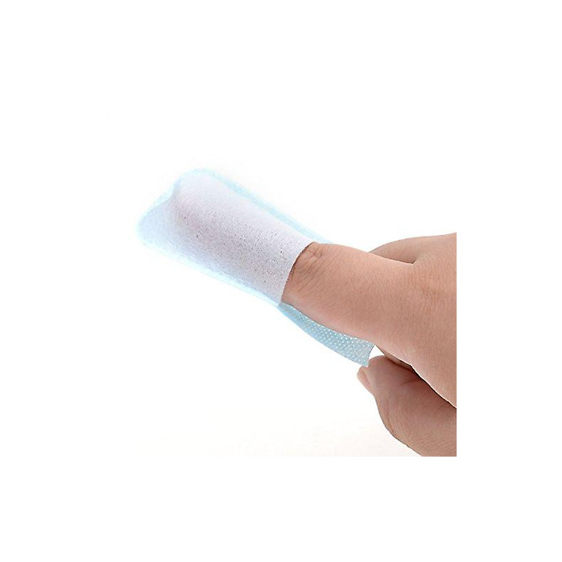 100pcs Teeth Whitening Textured Finger Teeth Wipes Brush Ups Dental Clean Pre/post Whitening For Tooth Cleaning