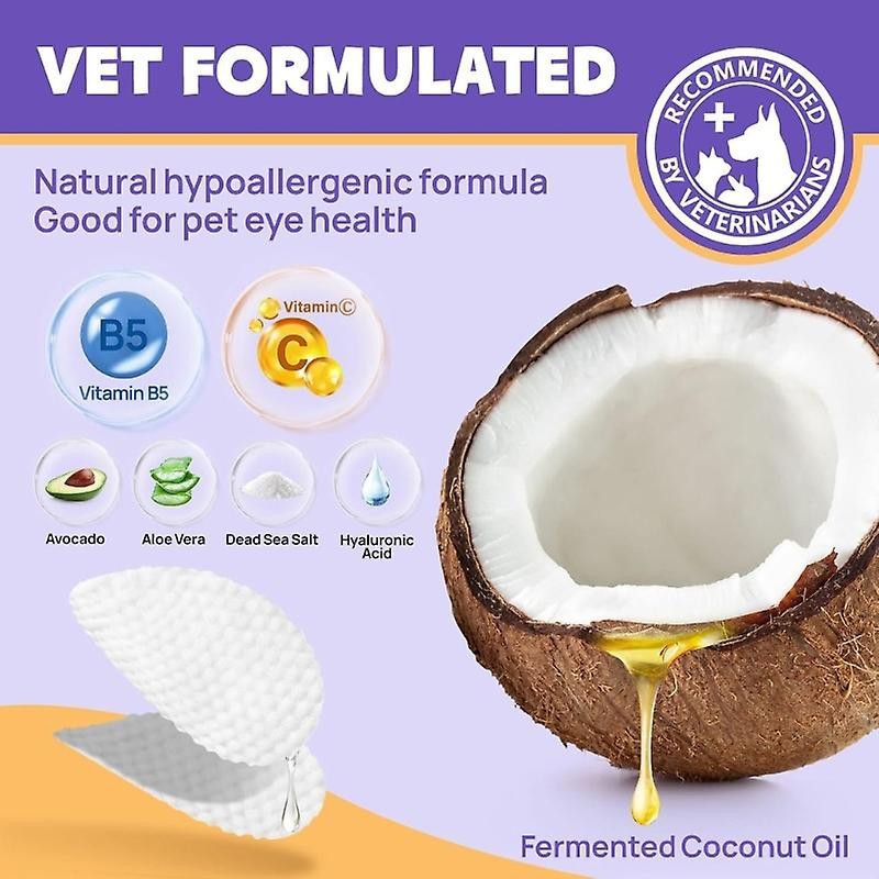 Nettoyant pour yeux de chien de chat Lingettes pour yeux d’animaux de compagnie Contrôle des taches de larmes [...]