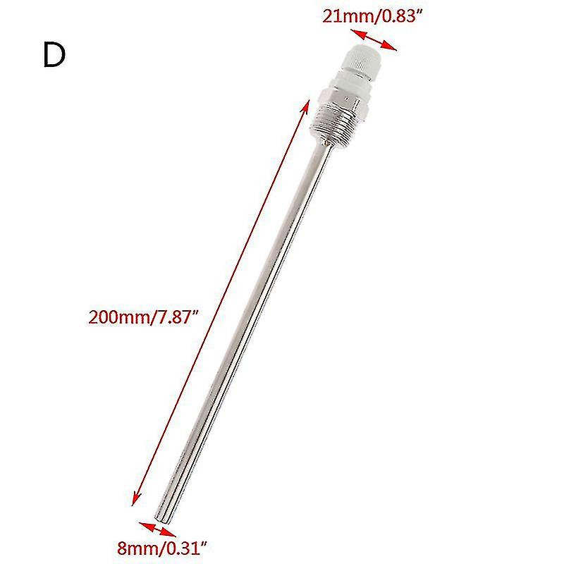 8mm Capteur de température Sonde en acier inoxydable Réservoir d’eau Pièces de coque4pacs