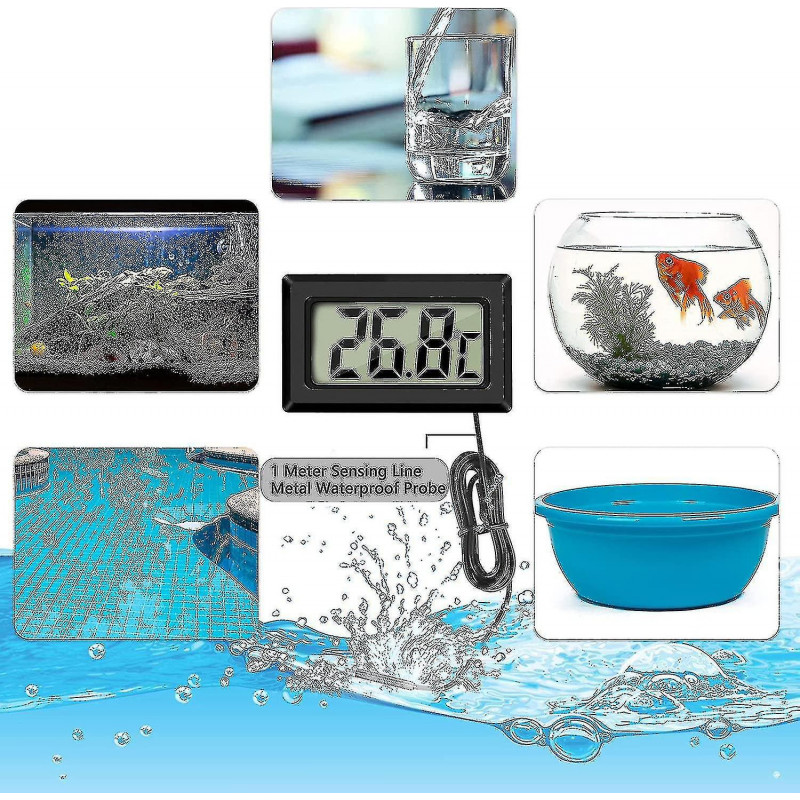 Mini Digital Lcd Thermometer Temperature With Temperature Probe Sen Ft