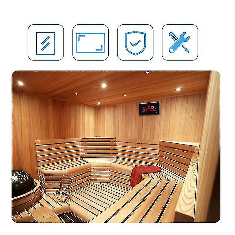 Thermomètre de piscine avec écran LED et thermomètre à sonde étanche Fish Tank Température extérieure Me