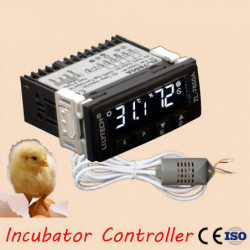 Embedded easy install temperature humidity incubator controller timer dual display abs multifunctional heat cool [...]