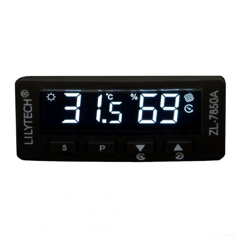 Embedded easy install temperature humidity incubator controller timer dual display abs multifunctional heat cool [...]