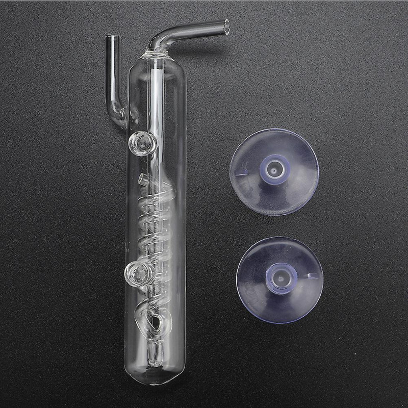 Aquarium CO2 Bubble Counter High Transparency Crystal Glass External Gauge for Fish Tanks