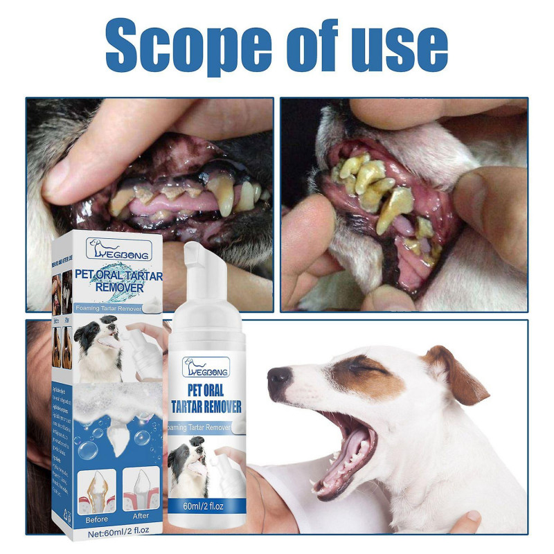 60ML Pet Oral Spray Safe Ingredient Dental Care Non-Irritating Prevent Tooth Decay Multipurpose Remo
