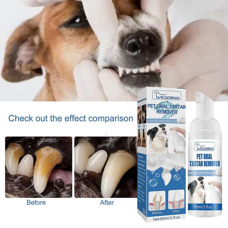 60ML Pet Oral Spray Safe Ingredient Dental Care Non-Irritating Prevent Tooth Decay Multipurpose Remo