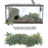 Fake Leaves Plastic Green Grass With Suction Cup For Aquarium Reptile Terrarium Habit Box (50 Cm/19.69 Inches)