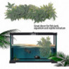 Fake Leaves Plastic Green Grass With Suction Cup For Aquarium Reptile Terrarium Habit Box (50 Cm/19.69 Inches)