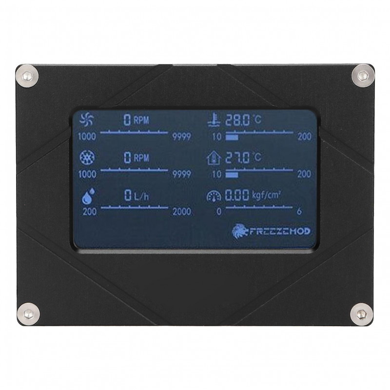 Computer Monitor Multifunctional Intelligent Digital Screen Display CPU Indicator for Waterflow Temperature Monitoring