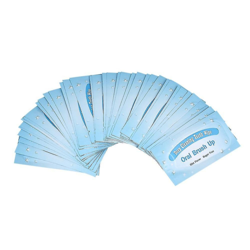 50 Pcs Doigt Dents Lingettes Dents Brossages Lingettes Dentaire Propre Dents Outil De Blanchiment Pour Oral Deep Clean