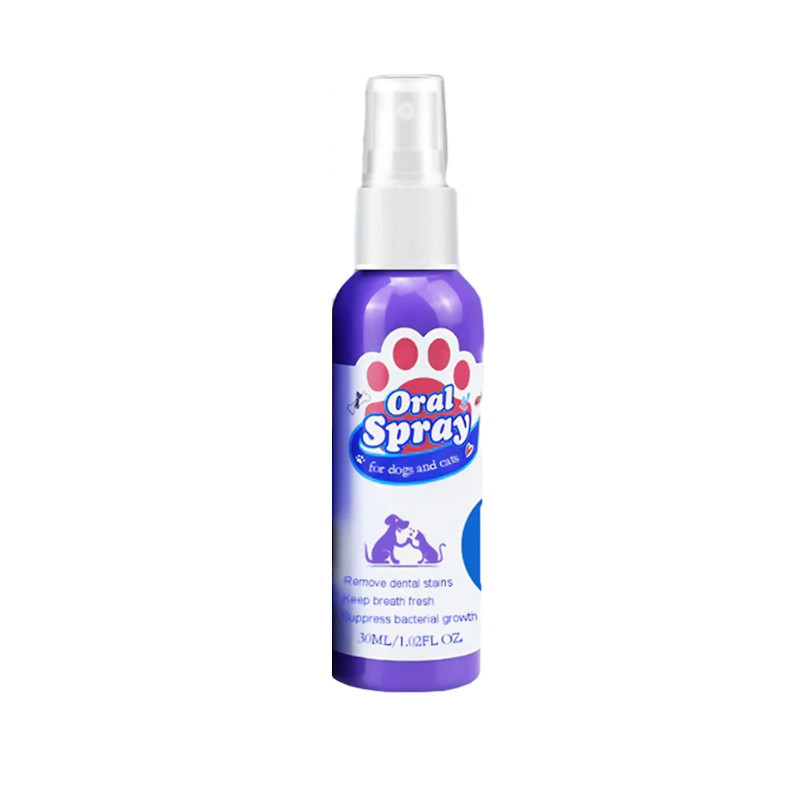 Spray pour dents propres pour animaux de compagnie avec brosse à doigts Spray nettoyant pour chiens et chats Spray [...]
