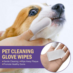Pet Dental Clean Finger Wipes Extra Thick and Soft Pet Wipes for Small Medium Large Pet