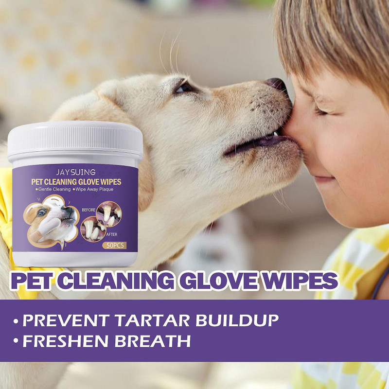 Pet Dental Clean Finger Wipes Extra Thick and Soft Pet Wipes for Small Medium Large Pet