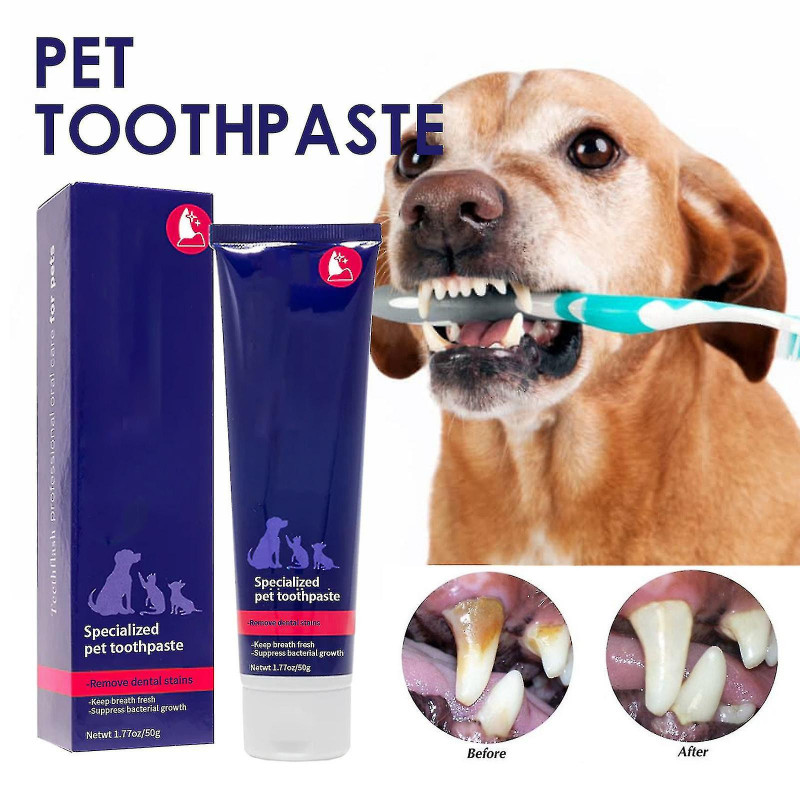 Pet Oral Cleaning Cream, Cats And Dogs Clean Mouth Odor Tooth White Teeth