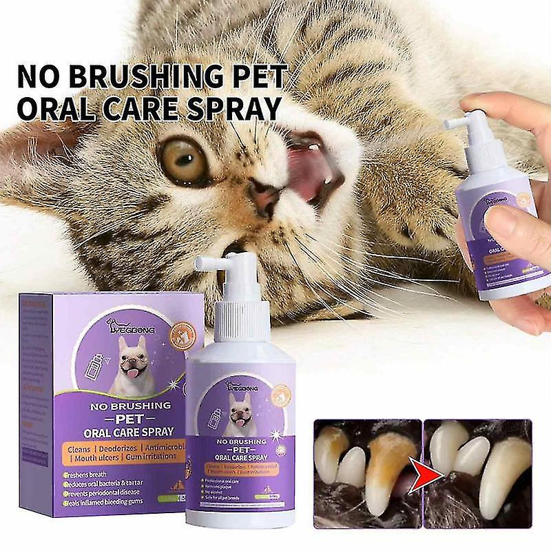 50ml Pet Oral Cleanse Spray Chiens Chats Bouche Dents fraîches Déodorant Propre Prévenir le calcul Enlever Chaton [...]