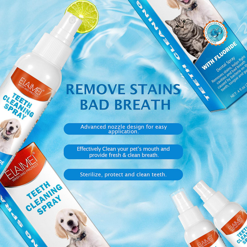 Dog Breath Freshener, Dog Teeth Cleaning Spray, Freshen Breath Instantly, Pet Fresh Breath Teeth Spray, Dog [...]