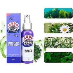 Pet Spray Dog Soins bucco-dentaires Mauvaise haleine Dents Nettoyage Haleine Assainisseur de plaque Détrait