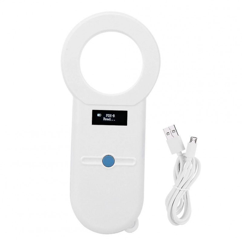 Pet microchip rfid reader rechargeable 134.2khz animal handheld portable scanner oled usb