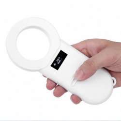 Pet microchip rfid reader rechargeable 134.2khz animal handheld portable scanner oled usb