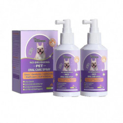 1/2pcs Pets Dog Teeth Cleaning Whitening Spray, Teeth Cleaning Spray For Dogs Cats, Eliminate Bad Breath, Targets Tartar