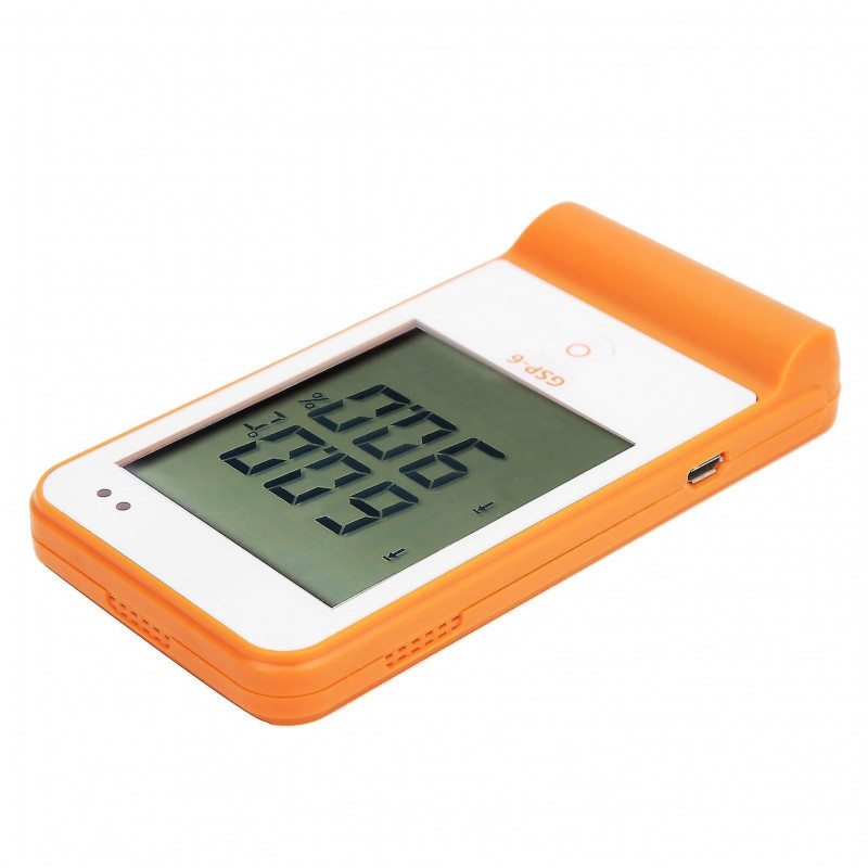 Tte35066 large screen digital temperature humidity recorder probe monitor with sound light alarm